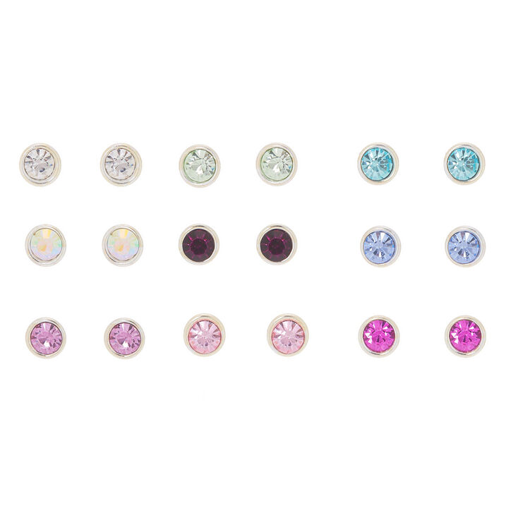 White Claires Girls UniDog Stud Earrings 
